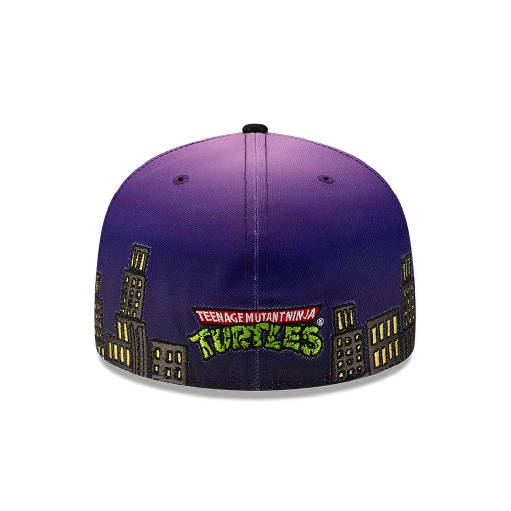 Pictured is this Teenage Mutant Ninja Turtles Skyline 59FIFTY A-Frame Fitted cap in Purple. 5