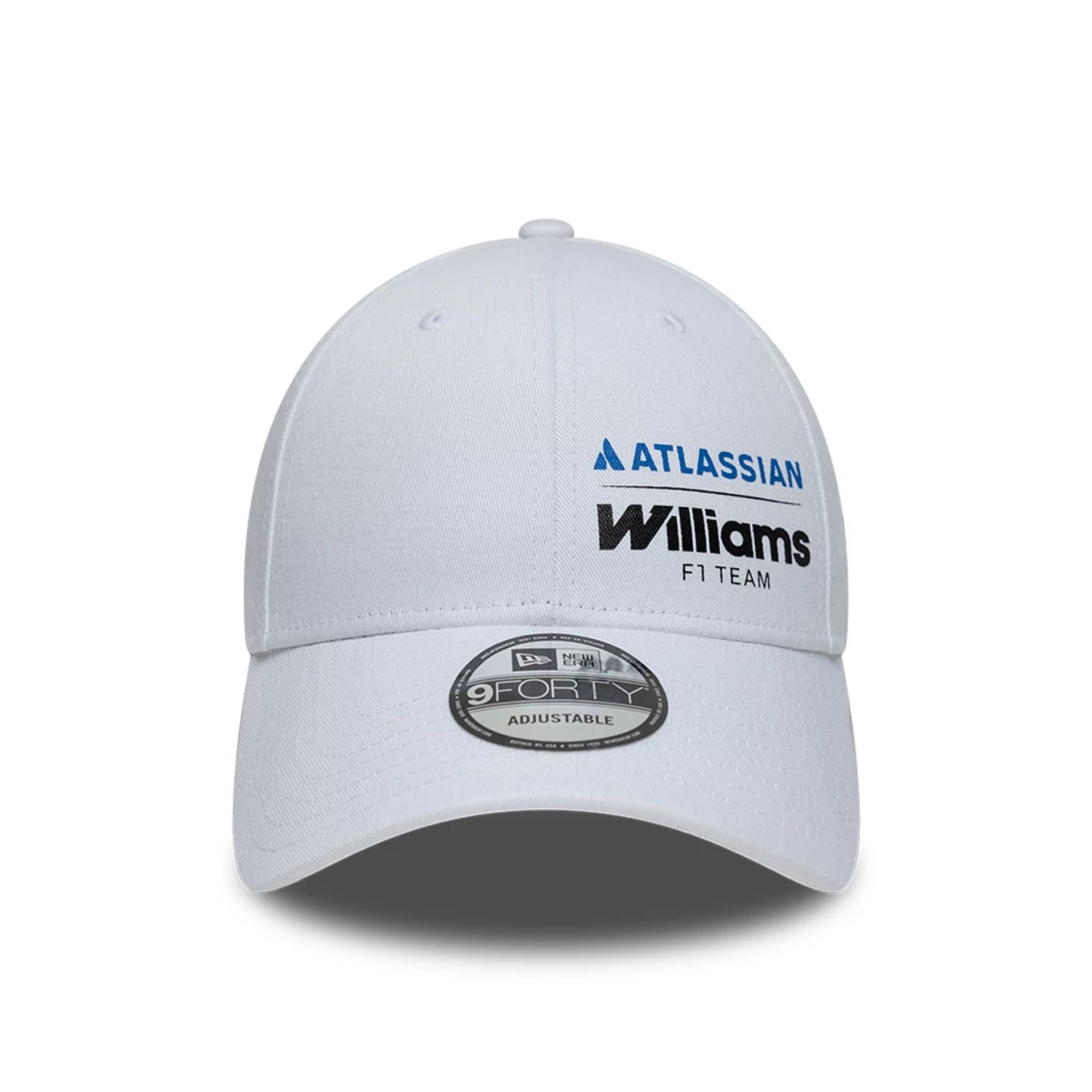 Pictured is this Atlassian Williams F1 Team Essential 9FORTY Adjustable cap in white. 2