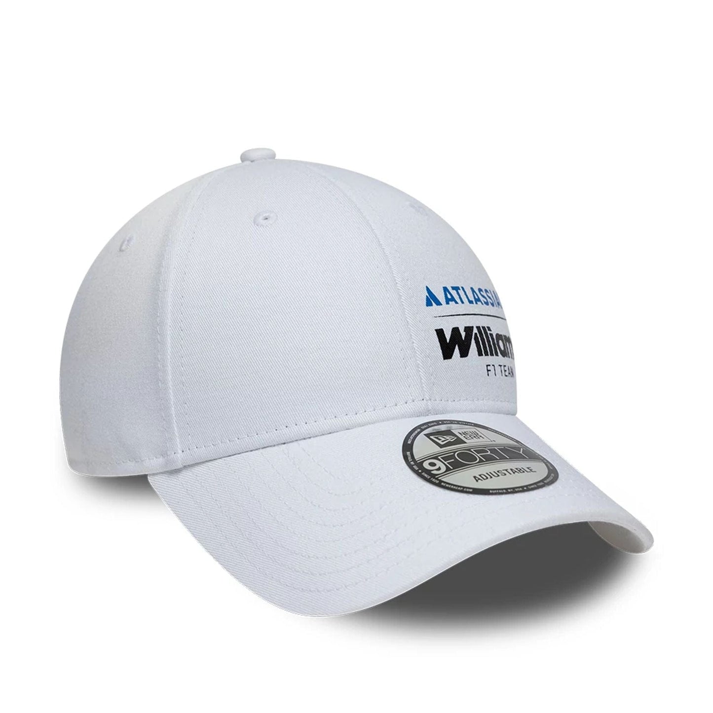 Pictured is this Atlassian Williams F1 Team Essential 9FORTY Adjustable cap in white. 3