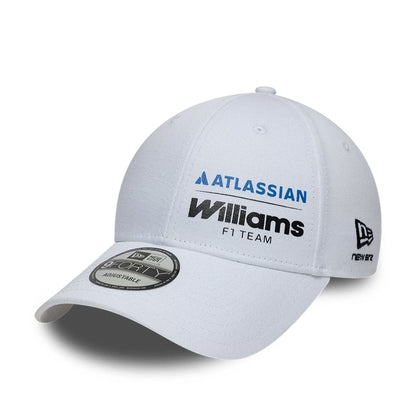 Pictured is this Atlassian Williams F1 Team Essential 9FORTY Adjustable cap in white. 1