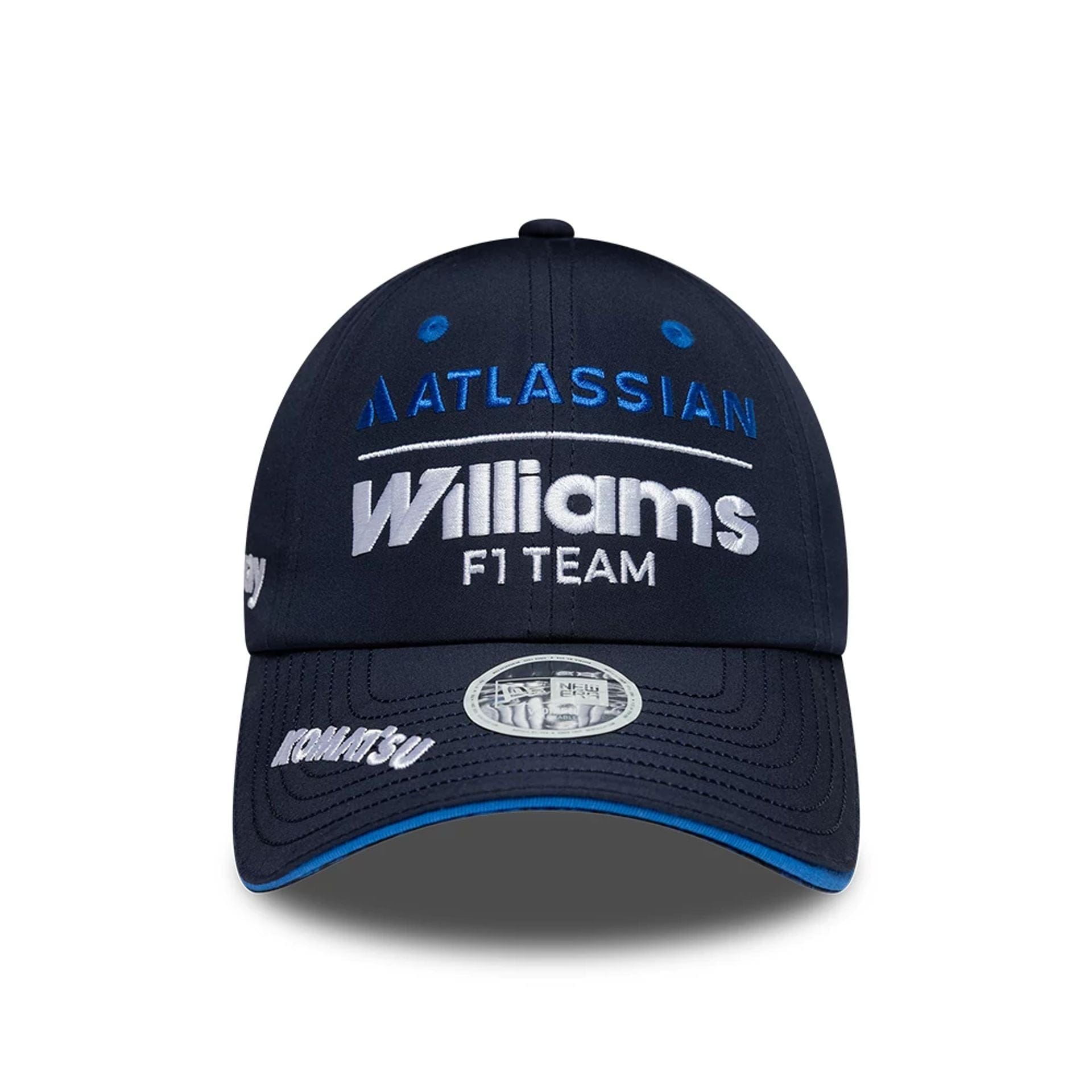 Pictured is this Womens Atlassian Williams F1 Team Team Open Back cap in navy. 4