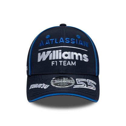 Pictured is this Youth Atlassian Williams F1 Team Carlos Sainz 9FORTY M-Crown Adjustable cap in navy. 3