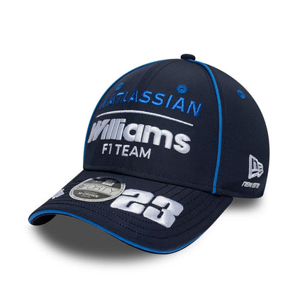 Pictured is this Youth Atlassian Williams F1 Team Alex Albon 9FORTY M-Crown Adjustable cap in navy. 4