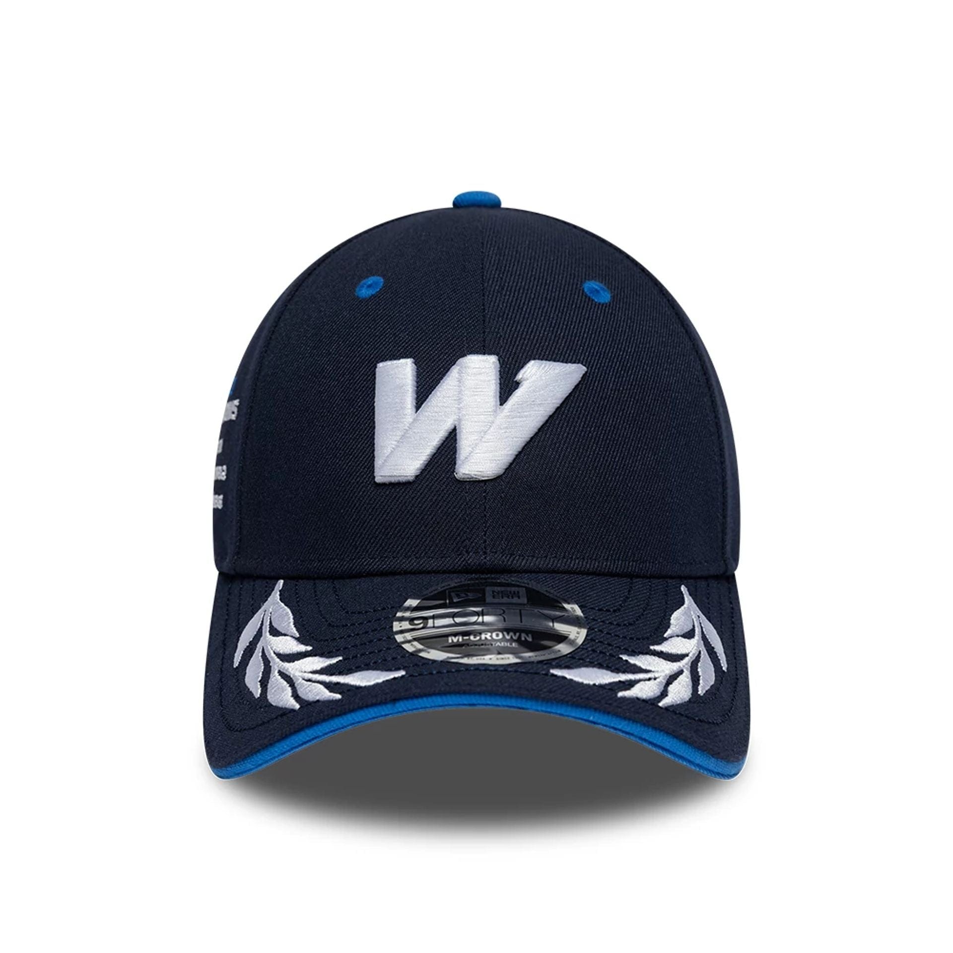 Pictured is this Atlassian Williams F1 Team Launch 9FORTY M-Crown Adjustable cap in navy. 3