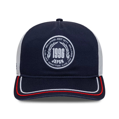 Pictured is this Atlassian Williams F1 Team Suzuka Race Special 19TWENTY Adjustable cap in navy. 2