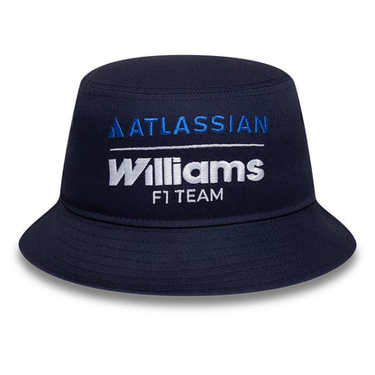 Pictured is this Atlassian Williams F1 Team Essential Bucket hat in navy. 2