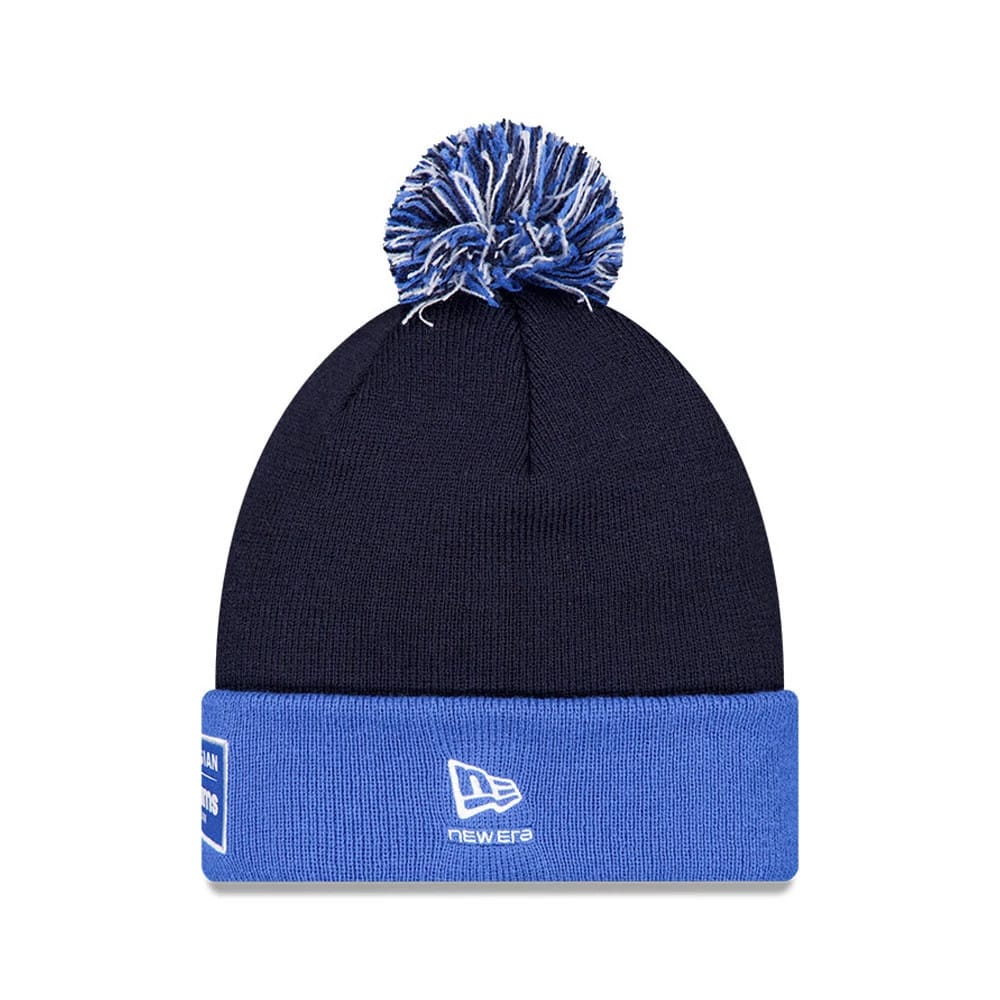 Pictured is this Atlassian Williams F1 Team Essential Bobble Knit Beanie hat in navy. 3