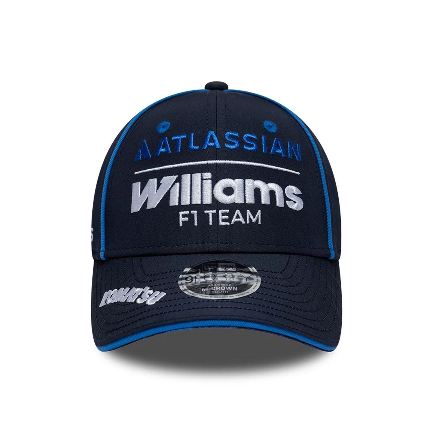 Pictured is this Youth Atlassian Williams F1 Team Team 9FORTY M-Crown Adjustable cap in navy. 3