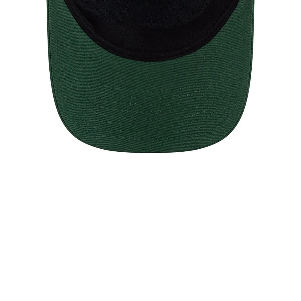 Pictured is this Womens NFL Green Bay Packers 9FORTY M-Crown A-Frame Trucker cap in dark green. 7