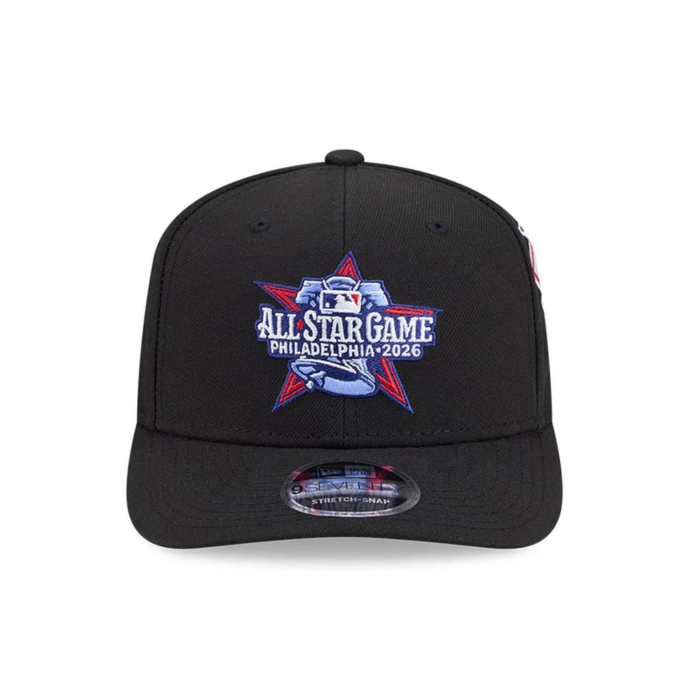 Pictured is this MLB All Star Game Philadelphia Phillies 9SEVENTY Stretch Snap cap in black. 3