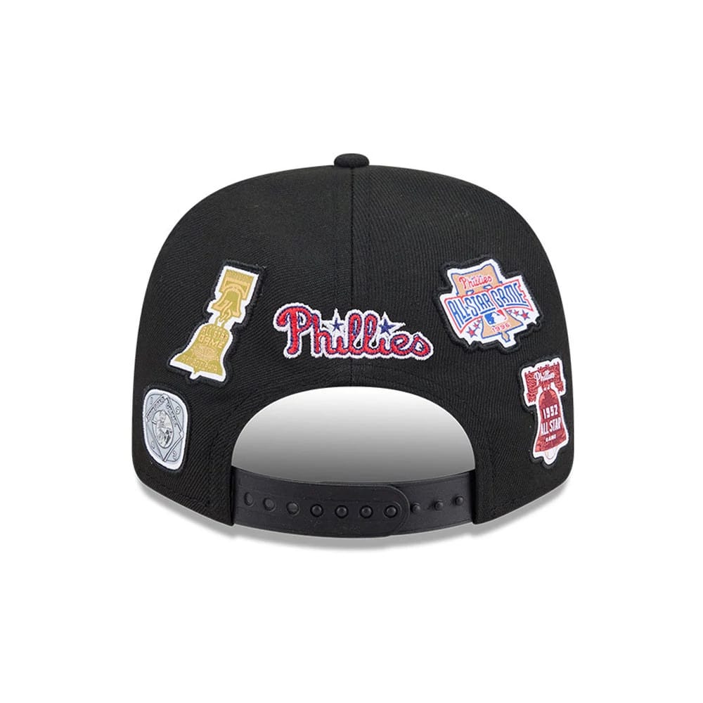 Pictured is this MLB All Star Game Philadelphia Phillies 9SEVENTY Stretch Snap cap in black. 6