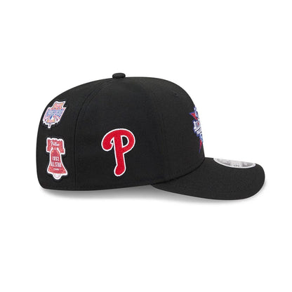 Pictured is this MLB All Star Game Philadelphia Phillies 9SEVENTY Stretch Snap cap in black. 7