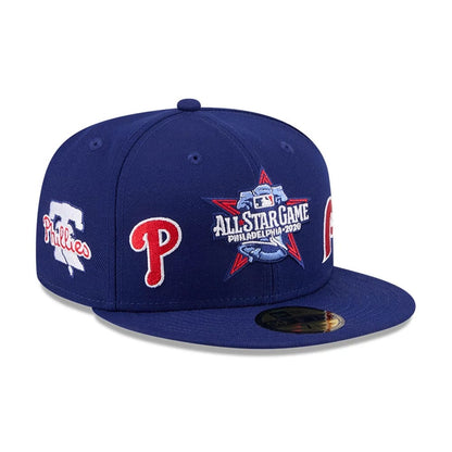Pictured is this MLB All Star Game Philadelphia Phillies 59FIFTY Fitted cap in dark blue. 4