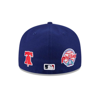 Pictured is this MLB All Star Game Philadelphia Phillies 59FIFTY Fitted cap in dark blue. 7