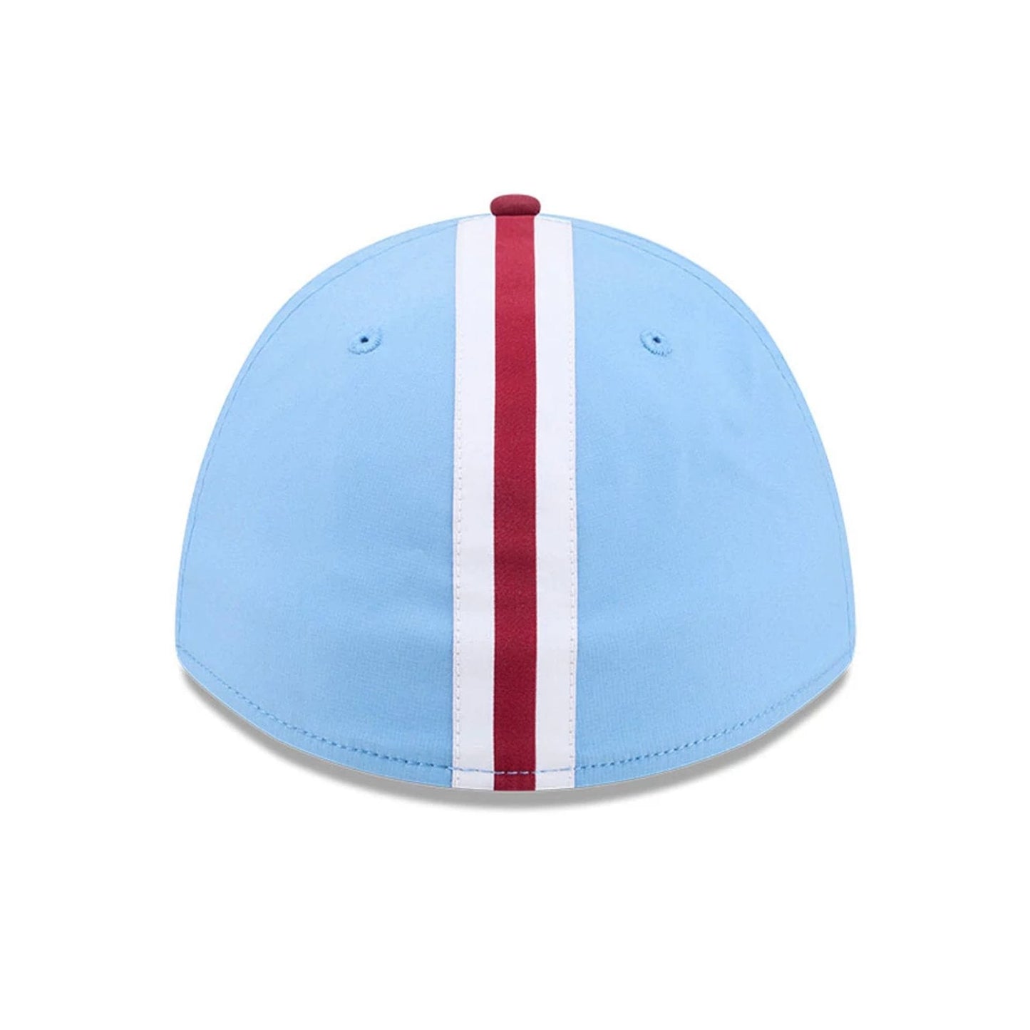 Pictured is this MLB All Star Game Philadelphia Phillies 39THIRTY M-Crown Stretch Fit cap in pastel blue. 7