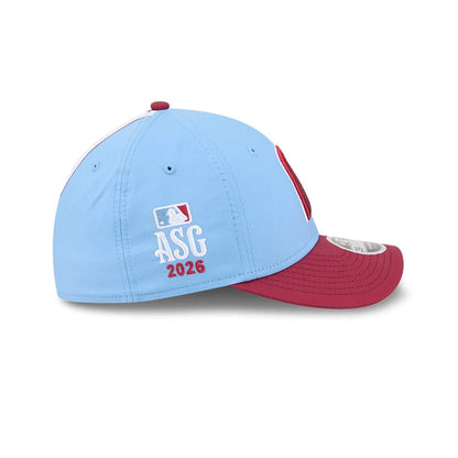 Pictured is this MLB All Star Game Philadelphia Phillies 39THIRTY M-Crown Stretch Fit cap in pastel blue. 5