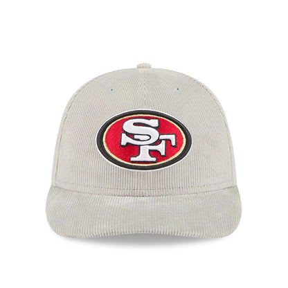 Pictured is this NFL Cord San Francisco 49ers 59FIFTY Fitted cap in grey. 2