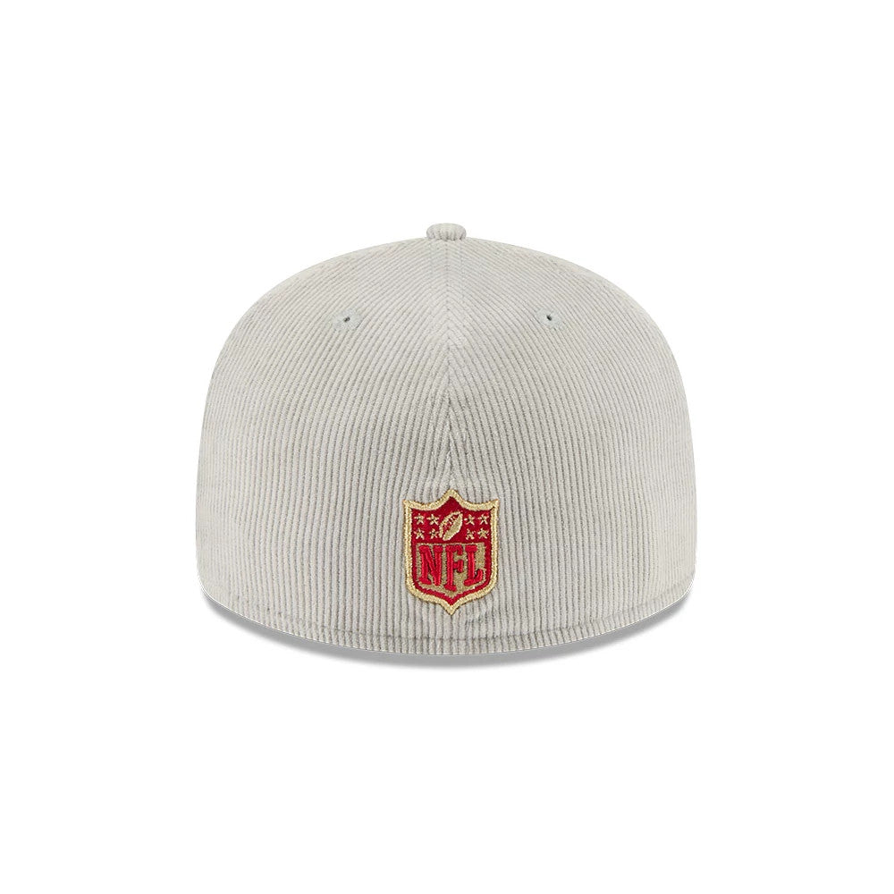 Pictured is this NFL Cord San Francisco 49ers 59FIFTY Fitted cap in grey. 6