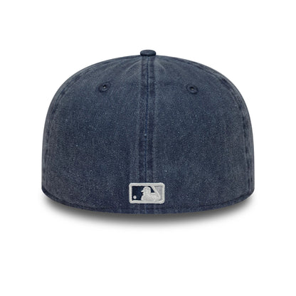 Pictured is this MLB Washed New York Yankees 59FIFTY Fitted cap in navy. 5