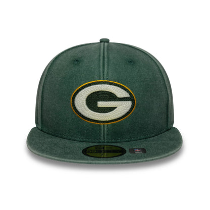 Pictured is this NFL Washed Green Bay Packers 59FIFTY Fitted cap in dark green. 3