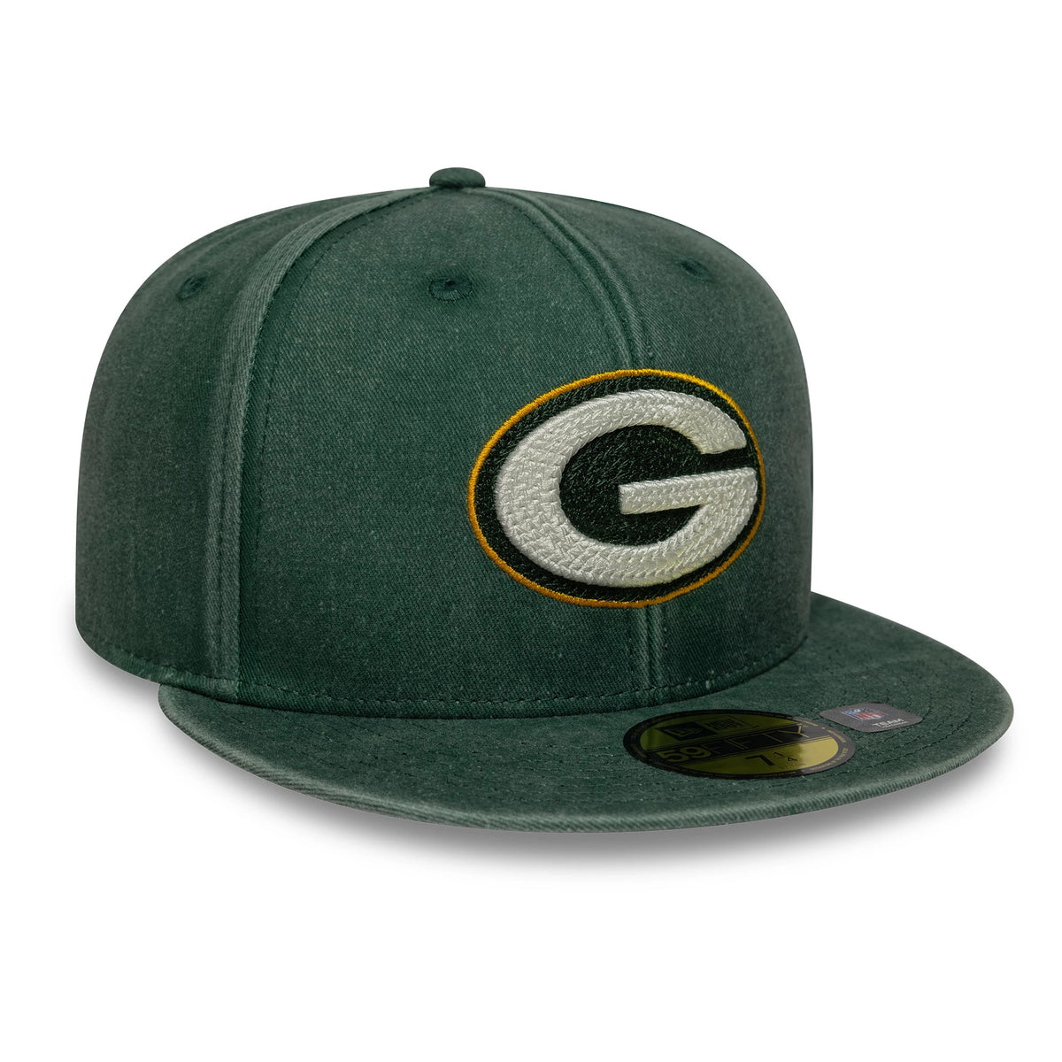 Pictured is this NFL Washed Green Bay Packers 59FIFTY Fitted cap in dark green. 4