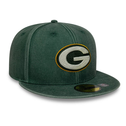 Pictured is this NFL Washed Green Bay Packers 59FIFTY Fitted cap in dark green. 4