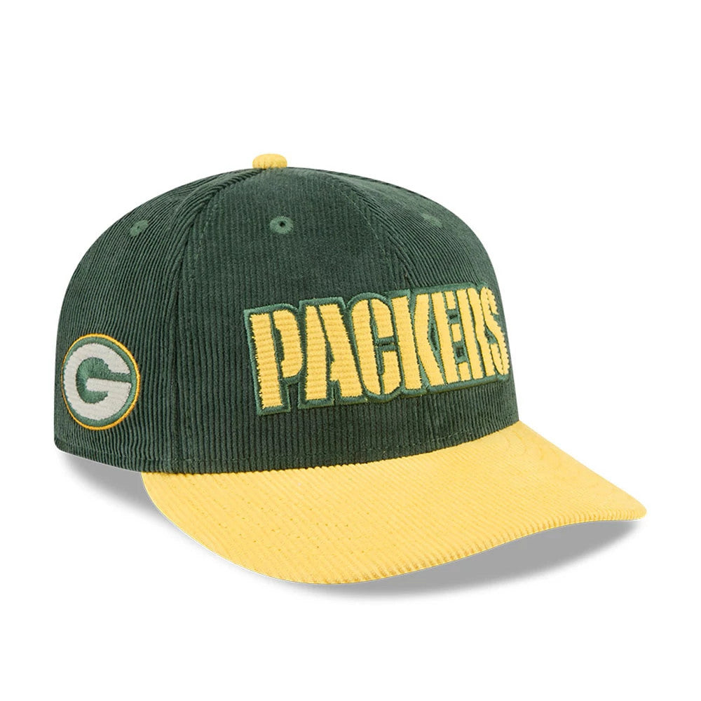 NFL 2 Tone Cord Packers Dark Green & Yellow 9FIFTY Snapback Cap