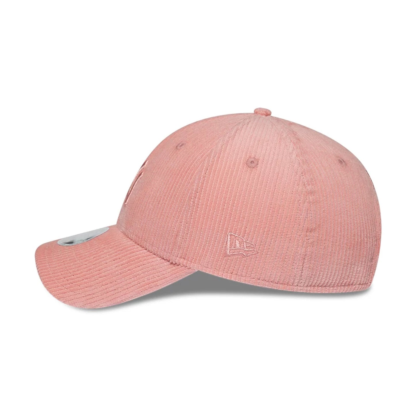Pictured is this Womens MLB Pastel Cord New York Yankees 9FORTY M-Crown cap in Pink. 5