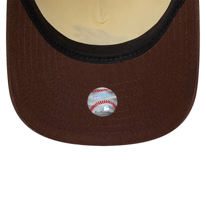 Pictured is this New Era Suede Visor 9FIFTY A-Frame Snapback cap in Cream. 7