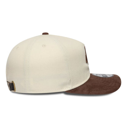 Pictured is this New Era Suede Visor 9FIFTY A-Frame Snapback cap in Cream. 6