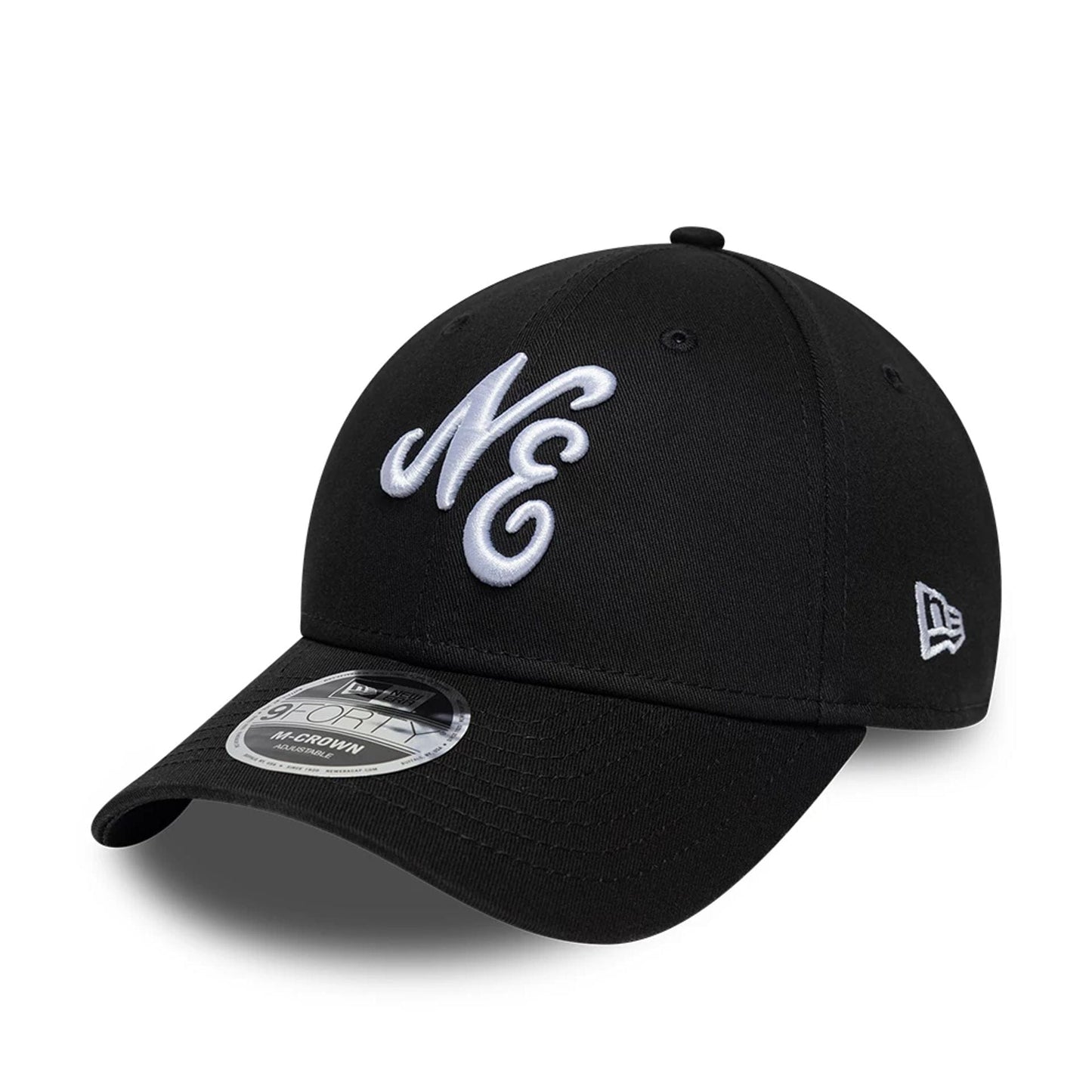 Pictured is this New Era 9FORTY M-Crown cap in black. 1