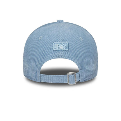 Pictured is this Womens MLB Pastel Cord New York Yankees 9FORTY M-Crown cap in Blue. 4