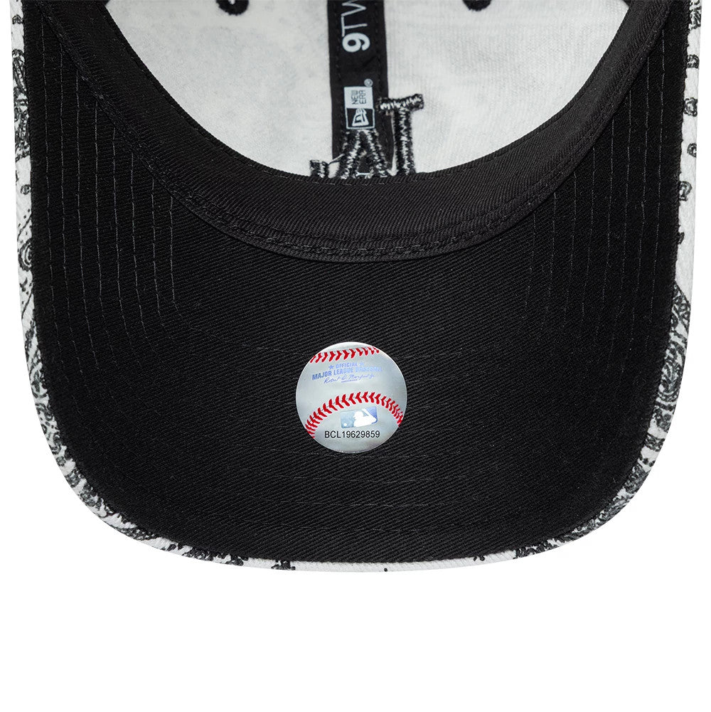 Pictured is this MLB Washed Paisley LA Dodgers 9TWENTY cap in white. 2