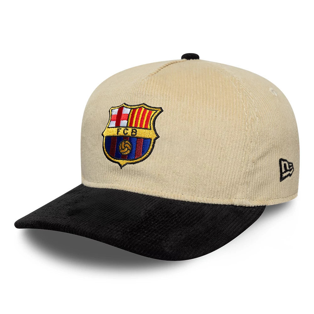 Pictured is this FC Barcelona Cord 19TWENTY cap in light beige. 1