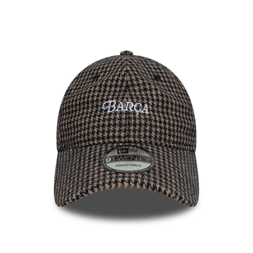 Pictured is this FC Barcelona Herringbone 9TWENTY cap in open brown. 3