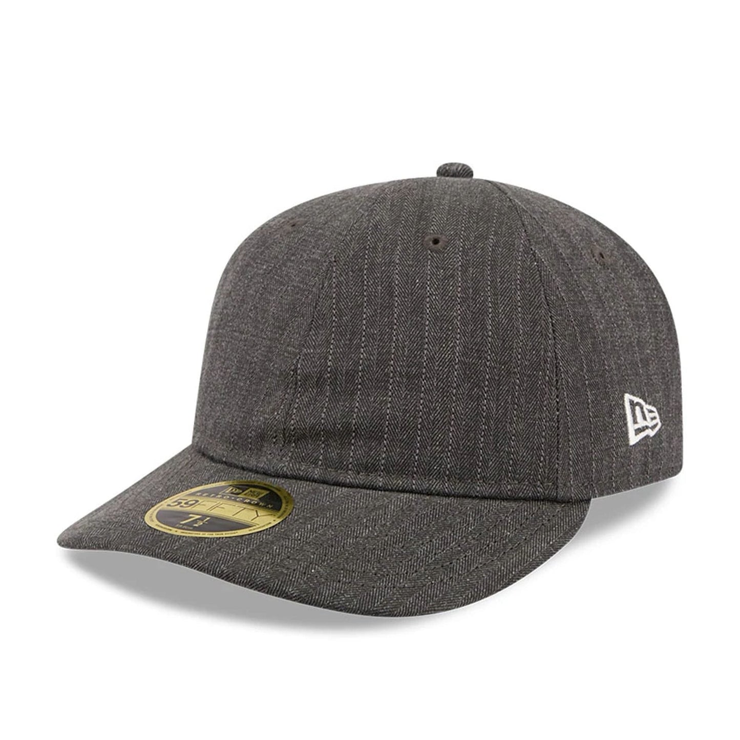 Pictured is this New Era Herringbone Retro Crown 59FIFTY Fitted cap in Charcoal. 1