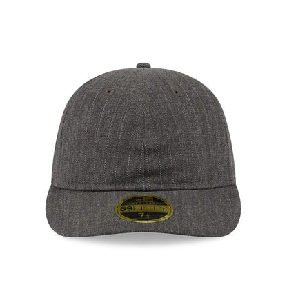 Pictured is this New Era Herringbone Retro Crown 59FIFTY Fitted cap in Charcoal. 3