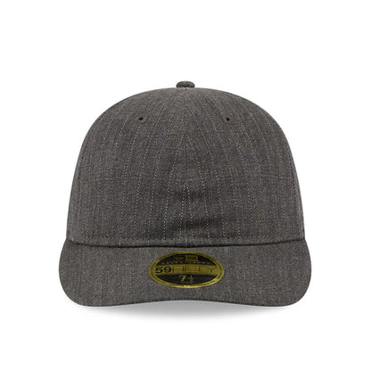 Pictured is this New Era Herringbone Retro Crown 59FIFTY Fitted cap in Charcoal. 3
