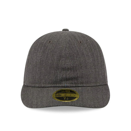 Pictured is this New Era Herringbone Retro Crown 59FIFTY Fitted cap in Charcoal. 3