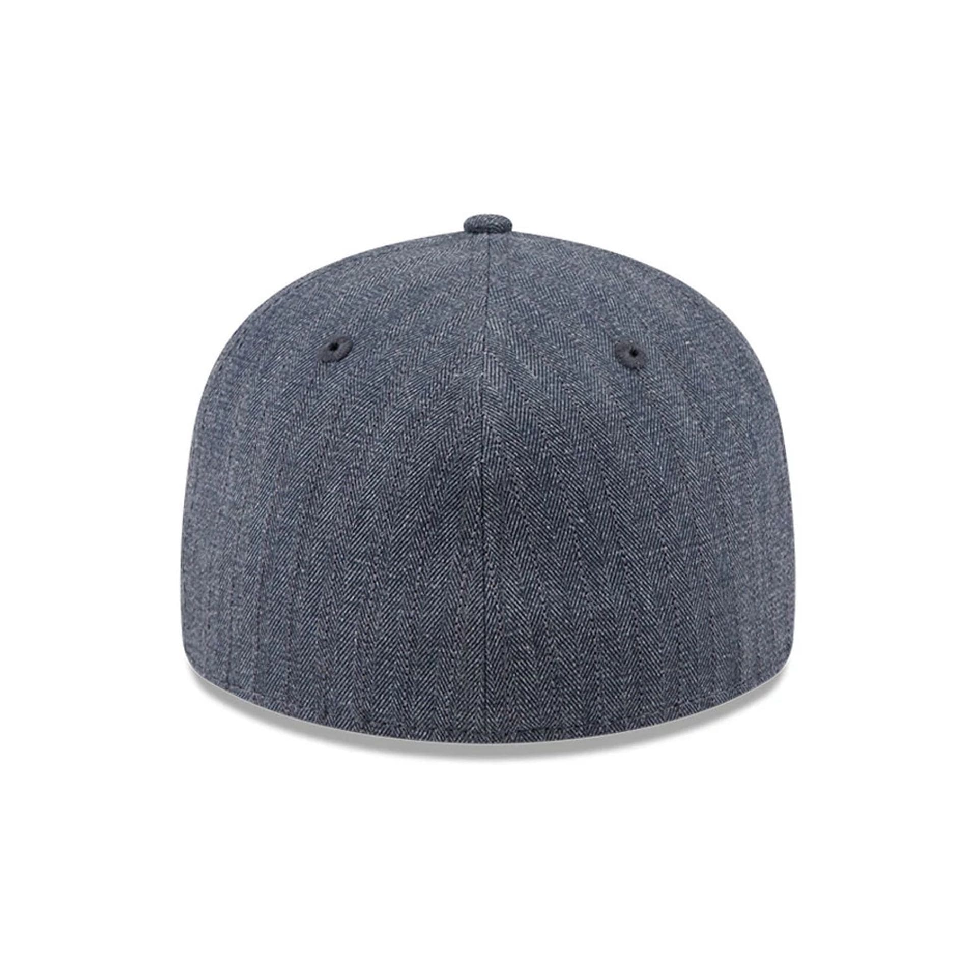 Pictured is this New Era Herringbone Retro Crown 59FIFTY Fitted cap in navy. 7