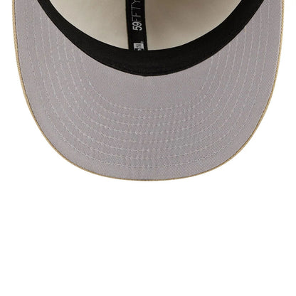 Pictured is this New Era Herringbone Retro Crown 59FIFTY Fitted cap in Beige. 2