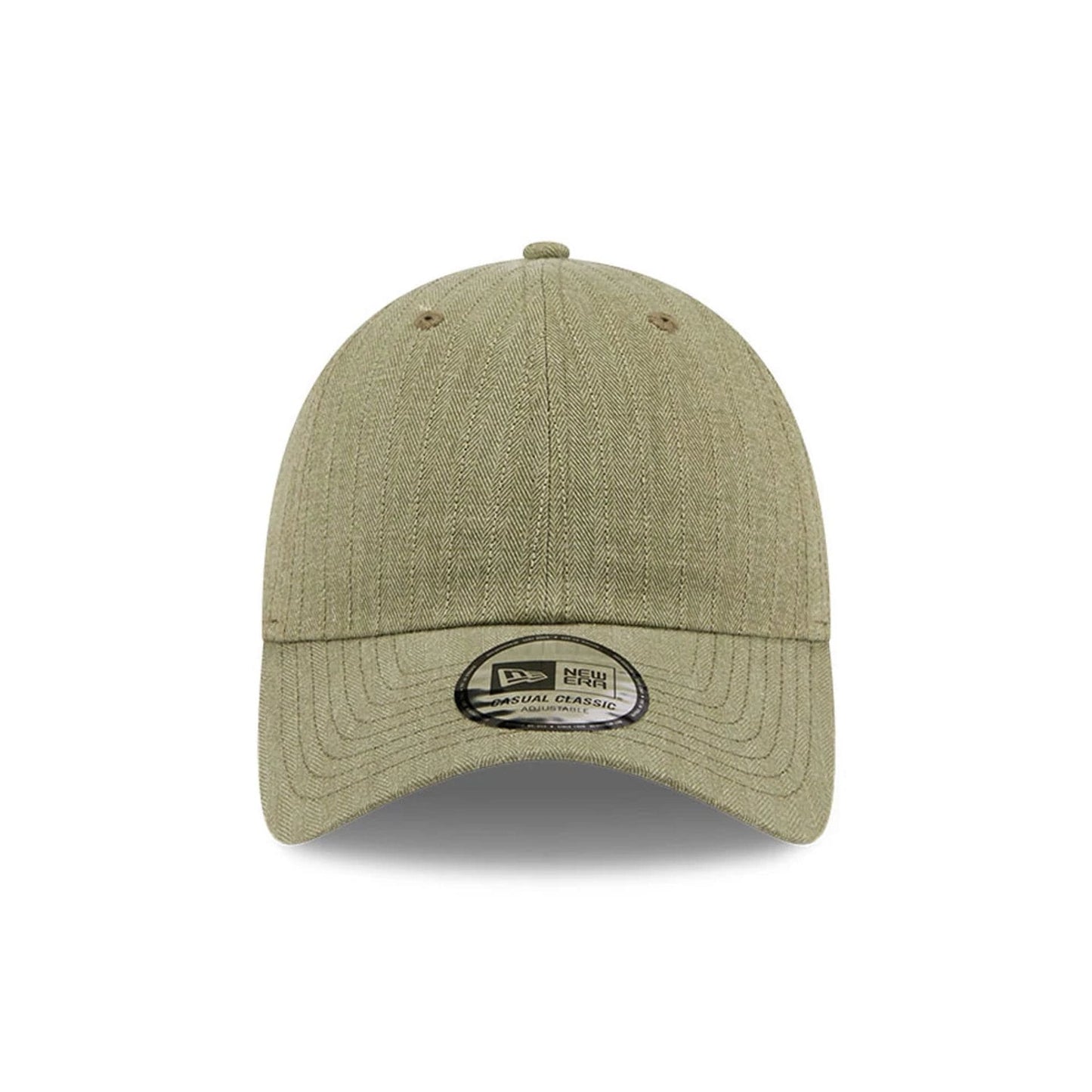 Pictured is this New Era Herringbone Pinstripe Casual Classic cap in green. 3