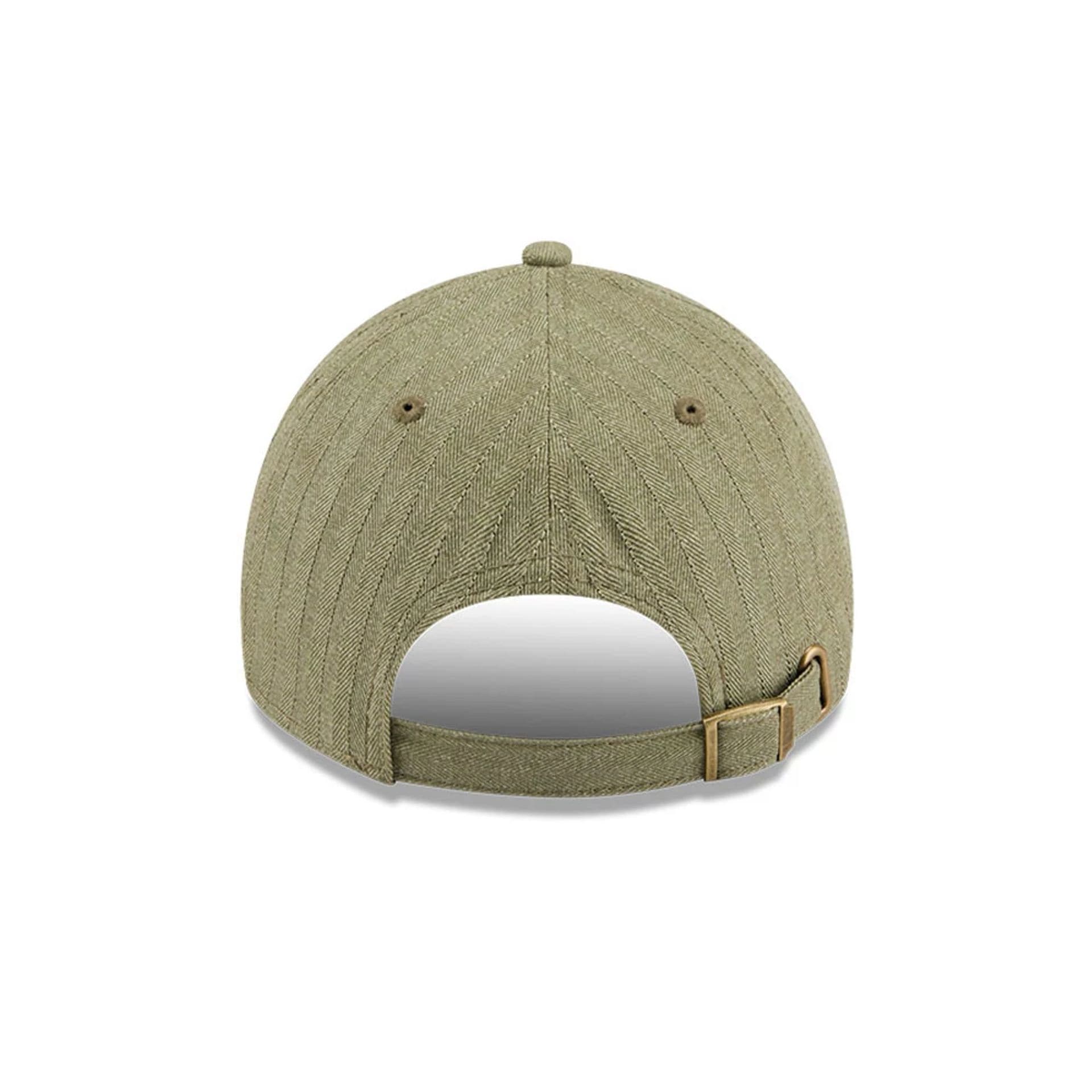Pictured is this New Era Herringbone Pinstripe Casual Classic cap in green. 5