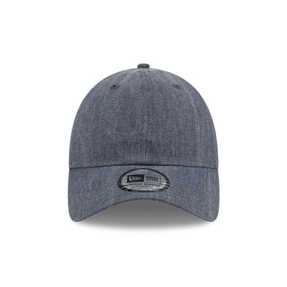 Pictured is this New Era Herringbone Pinstripe Casual Classic cap in navy. 3