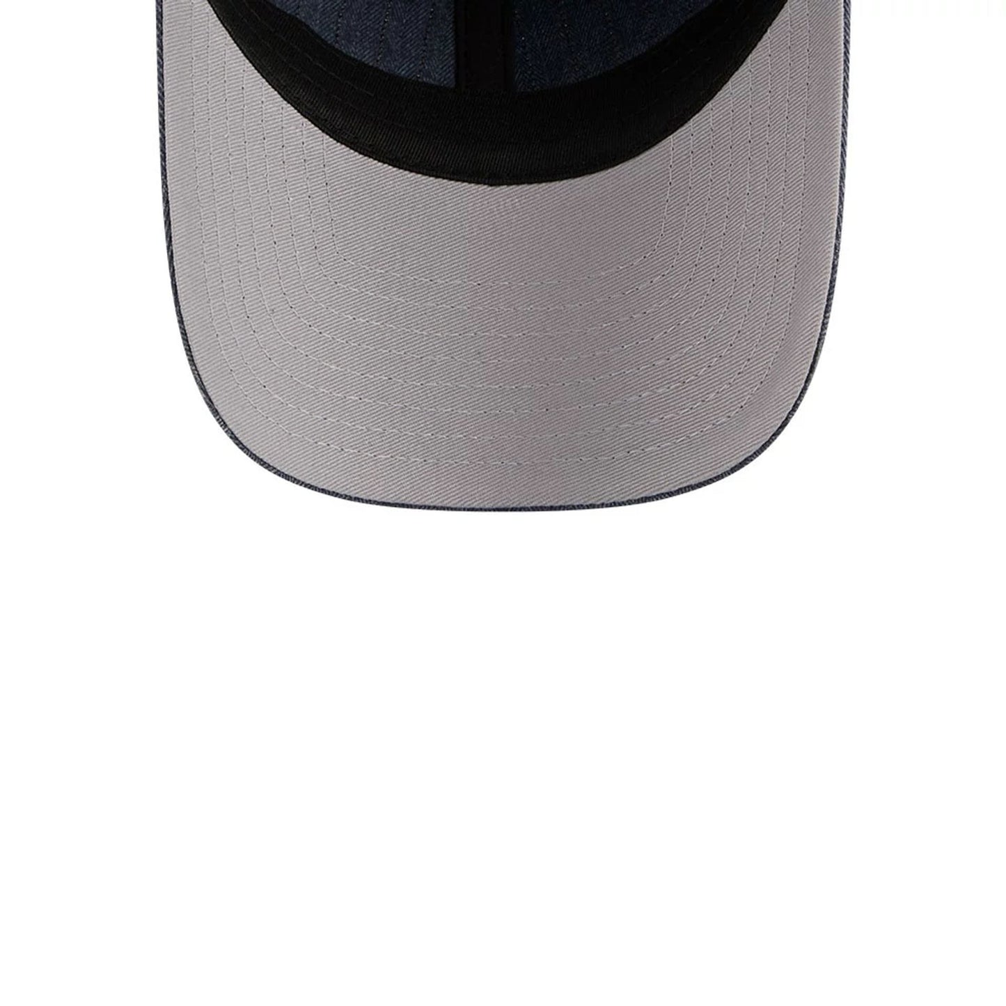 Pictured is this New Era Herringbone Pinstripe Casual Classic cap in navy. 2