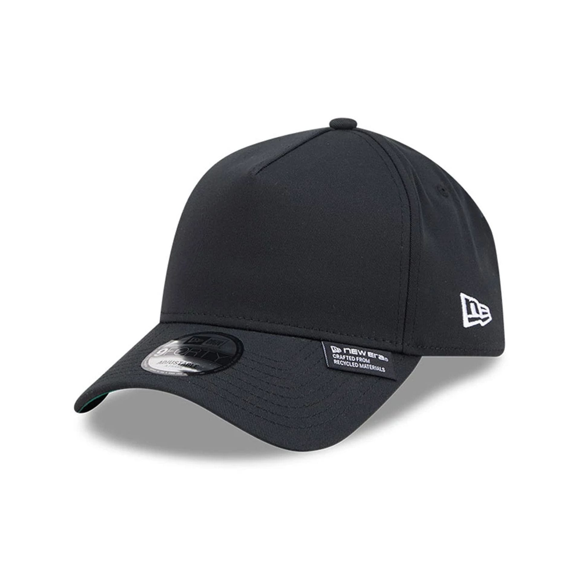 New Era Recycled Twill Black 9FORTY A-Frame Cap | NEC EU