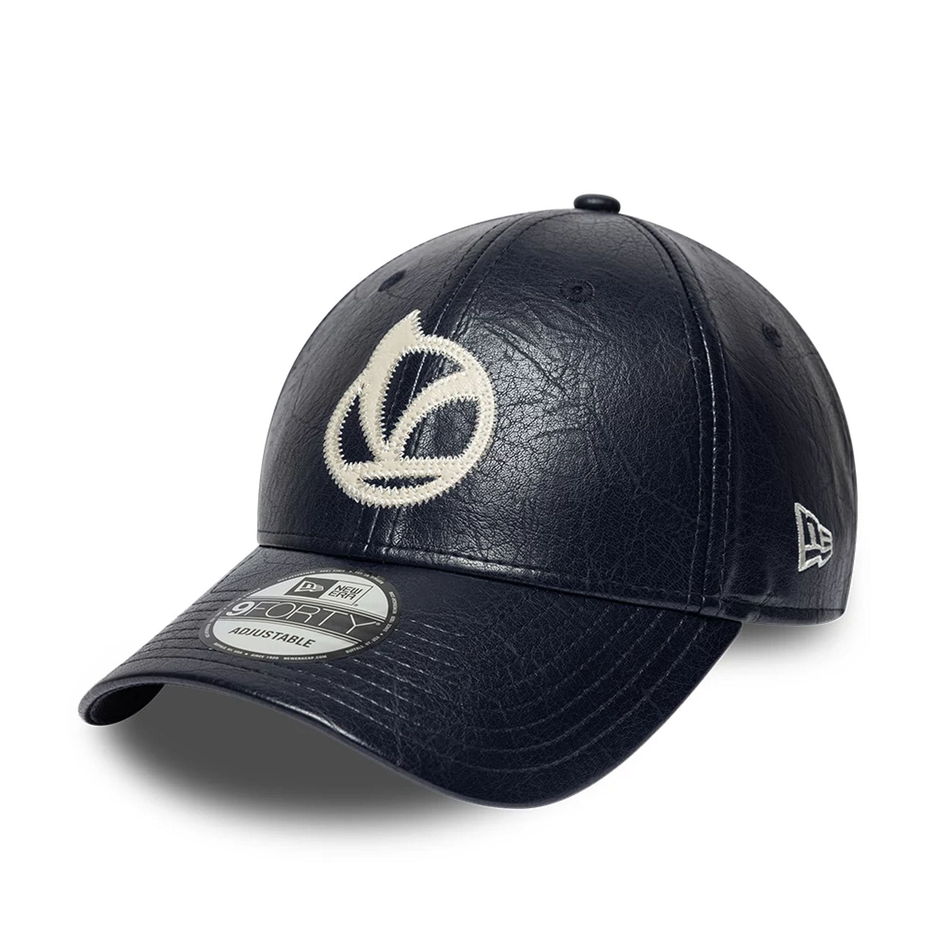 Pictured is this Crinkle Vespa 9FORTY Adjustable cap in navy. 1