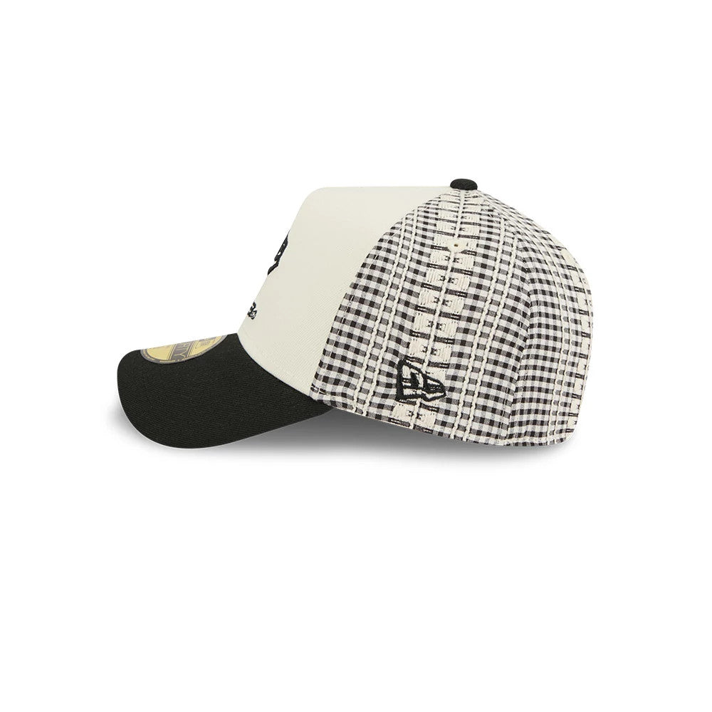 Pictured is this New Era Flag 59FORTY A-Frame Fitted cap in Cream. 6
