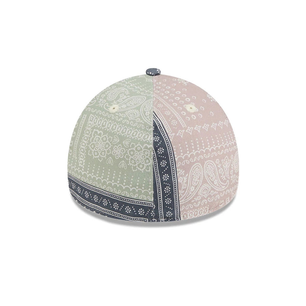 Pictured is this New Era Patchwork Bandana 59FORTY A-Frame Fitted cap in multi. 7