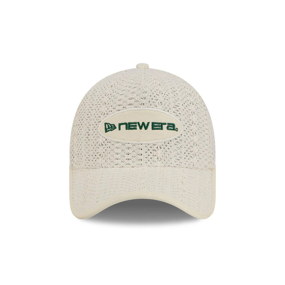 Pictured is this New Era Oval Patch 59FORTY A-Frame Fitted cap in Cream. 3